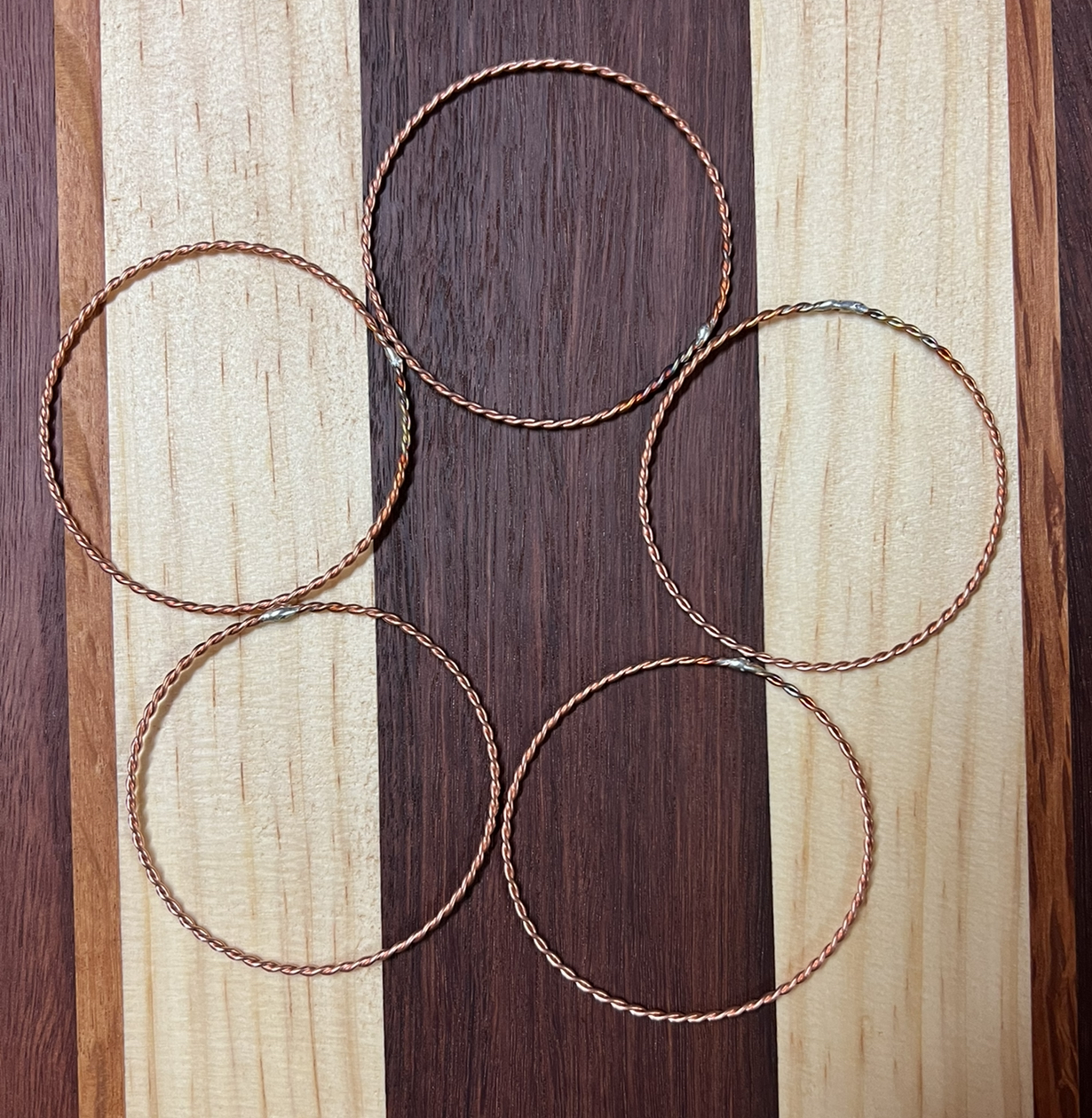 Trio Pendant plus 5x Tensor Rings Empowerment Cubit (1/4 cubit 58mm Ø) $120