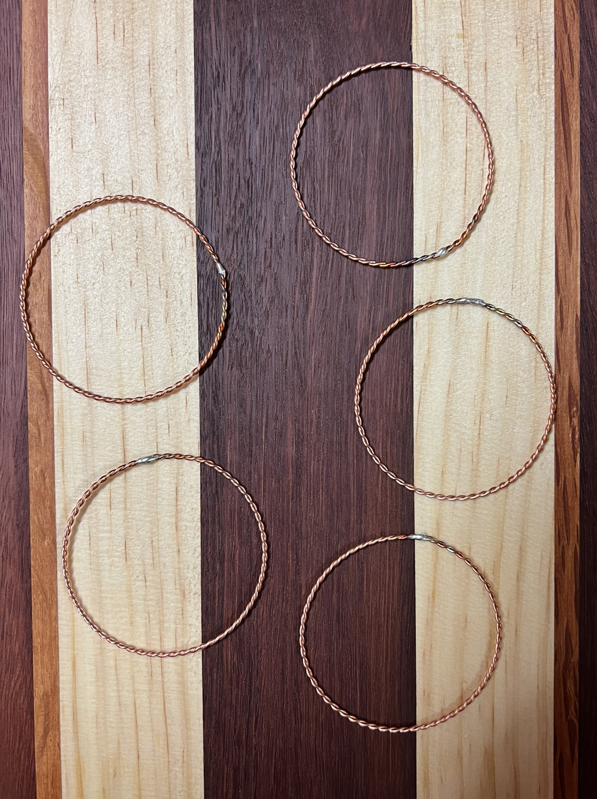 Trio Pendant plus 5x Tensor Rings Empowerment Cubit (1/4 cubit 58mm Ø) $120 - Image 3