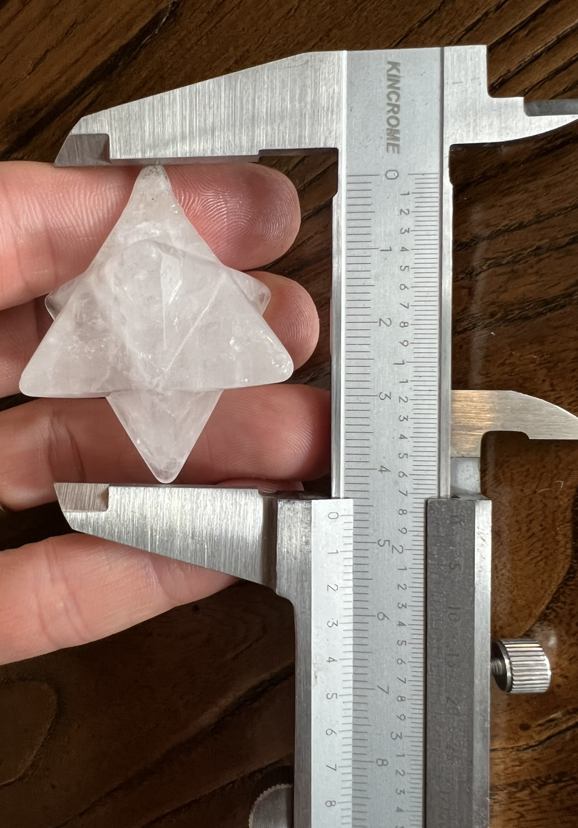Merkaba XL Quartz Crystal Pendant Necklace 50mm - Image 4
