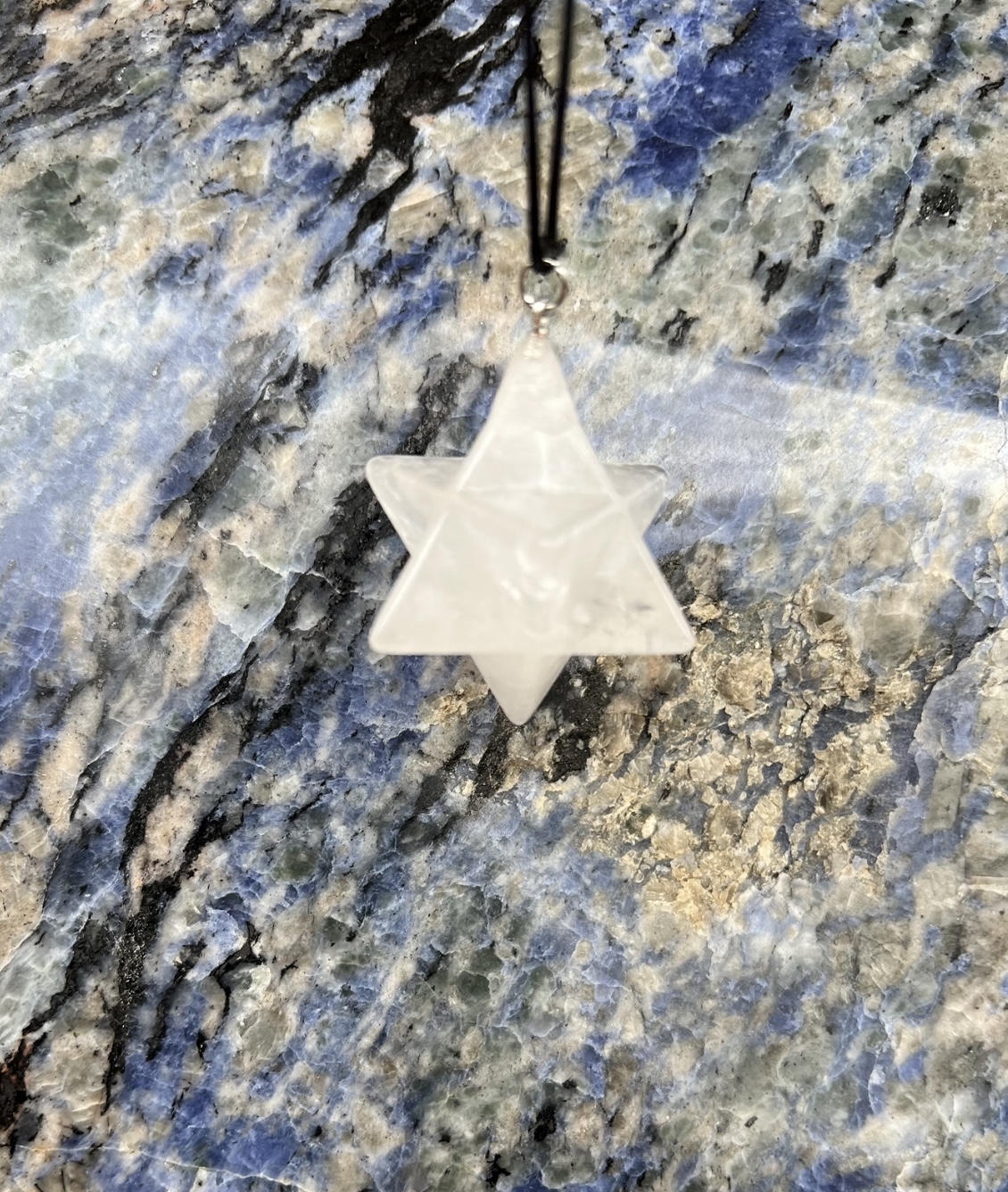 Merkaba XL Quartz Crystal Pendant Necklace 50mm - Image 3