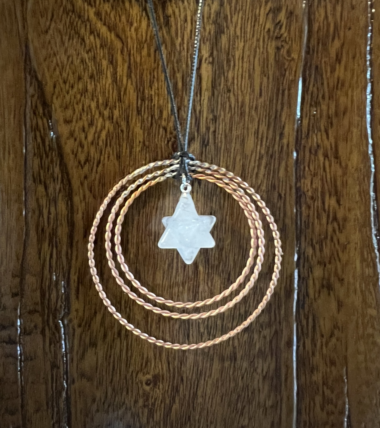 Tensor Rings Merkaba Quartz Crystal Pendant Necklace – Trio Pendant With Merkaba - Image 3