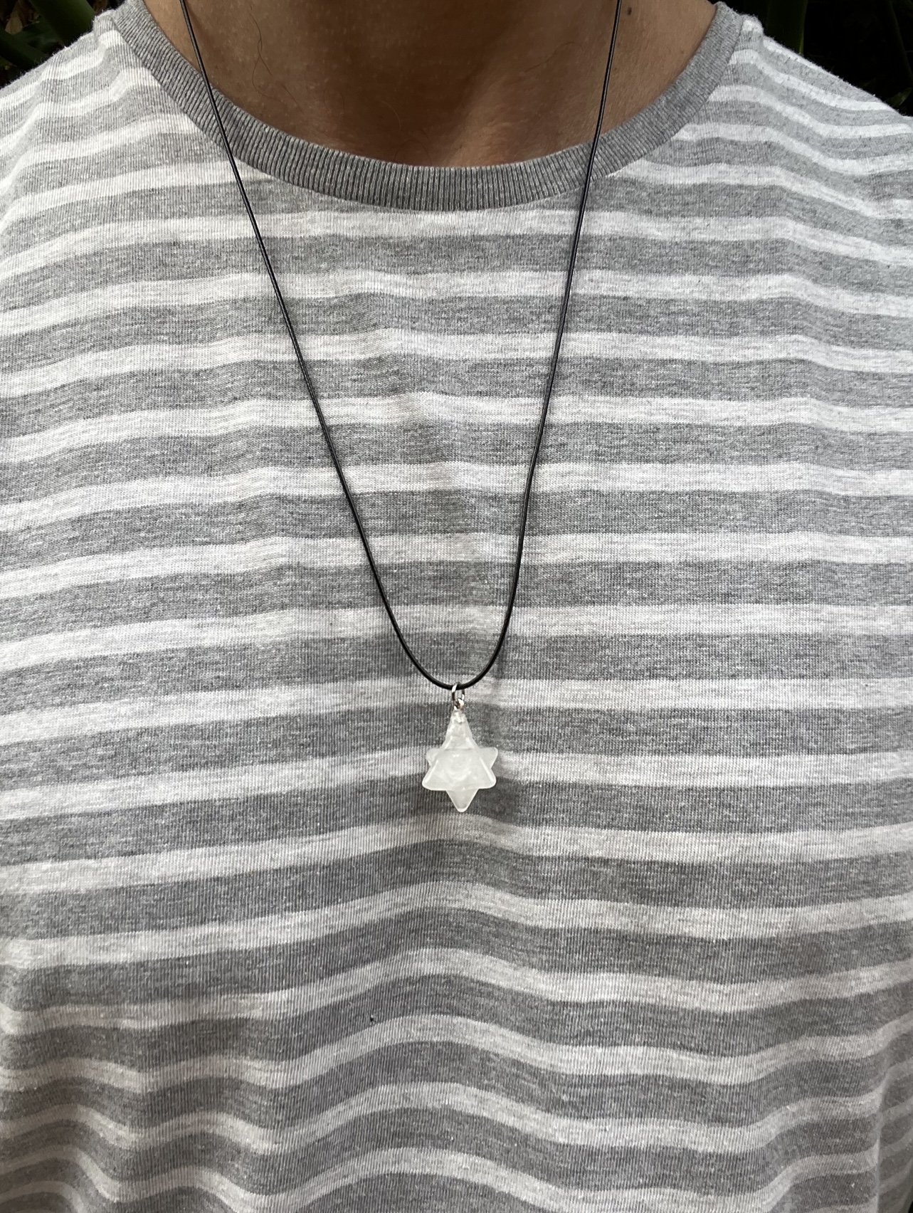 Merkaba Quartz Crystal Pendant Necklace 25mm - Image 2