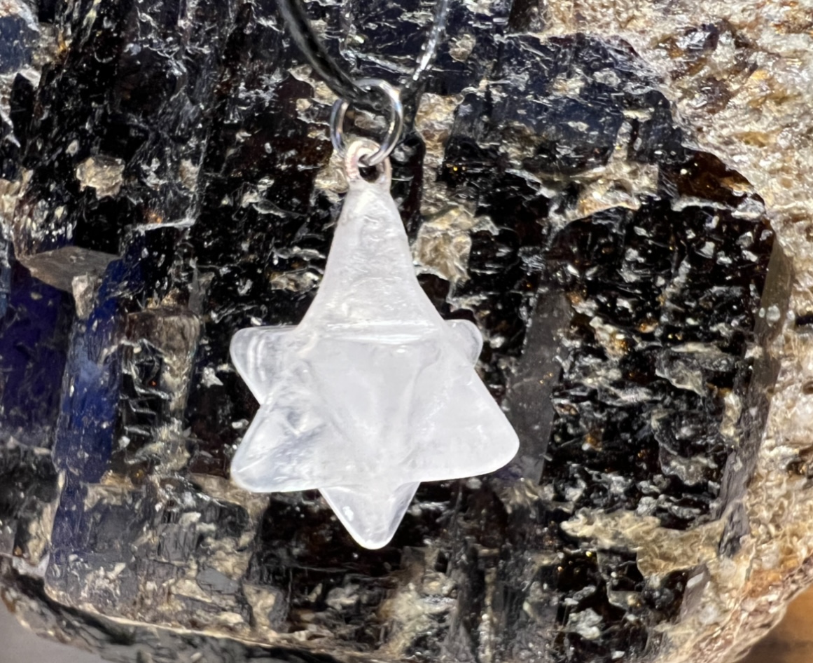 Merkaba Quartz Crystal Pendant Necklace 25mm - Image 3